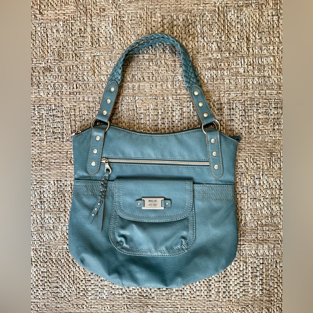 Relic Blue Shoulder Bag with Silver Accents Worn Once Nwot